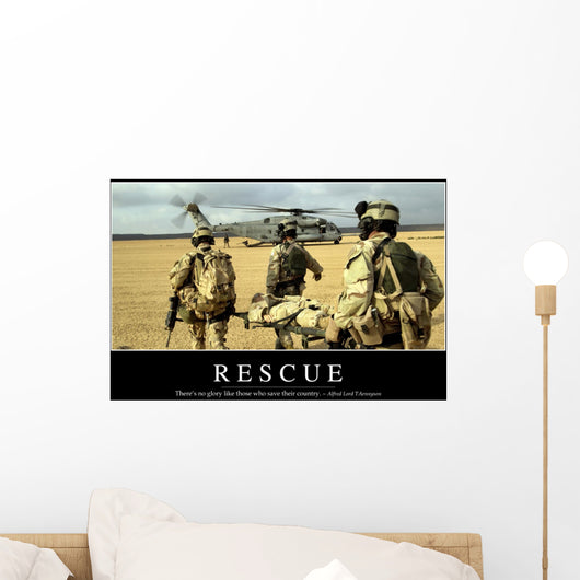 Rescue Inspirational Quote and Wall Decal Design 1