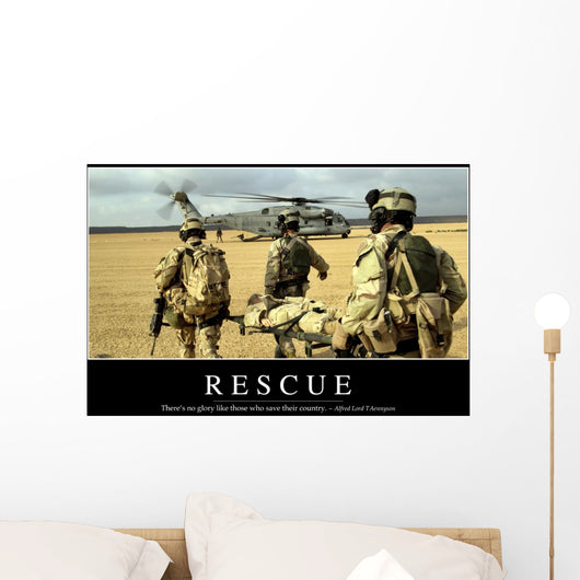 Rescue Inspirational Quote and Wall Decal Design 1