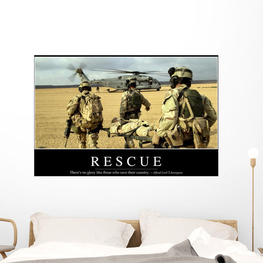 Rescue Inspirational Quote and Wall Decal Design 1