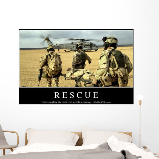 Rescue Inspirational Quote and Wall Decal Design 1