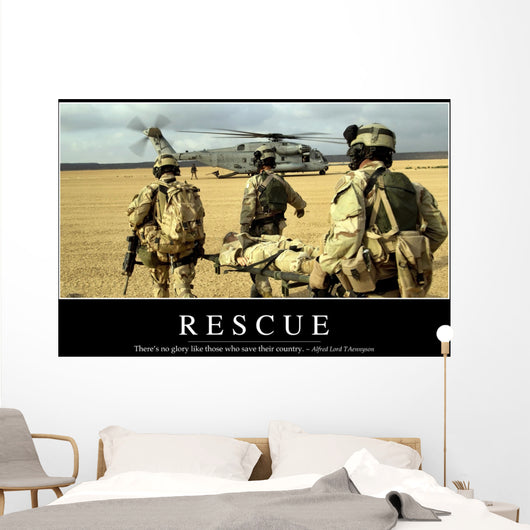 Rescue Inspirational Quote and Wall Decal Design 1