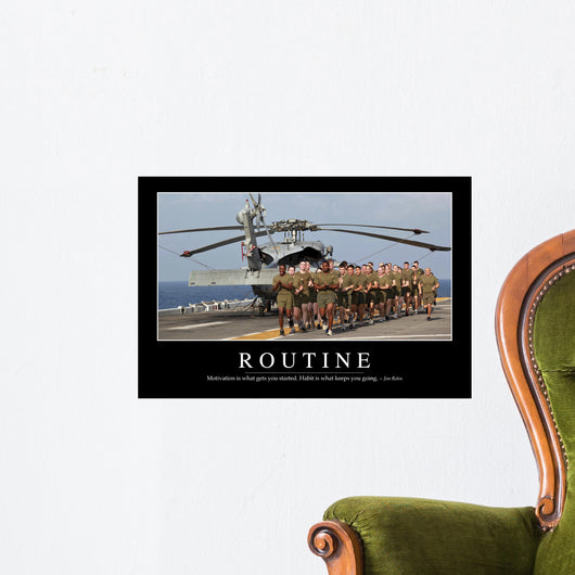 Routine Inspirational Quote and Wall Decal