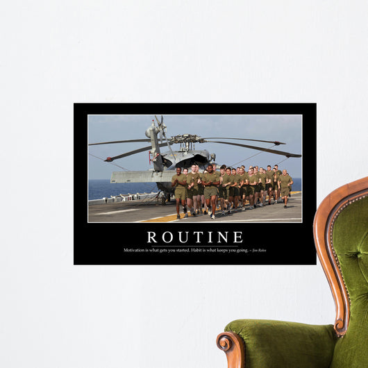 Routine Inspirational Quote and Wall Decal