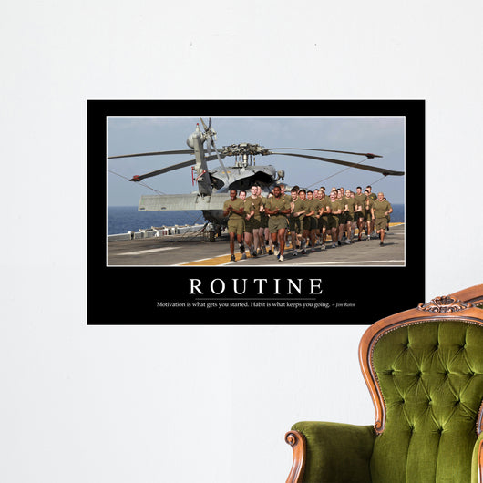 Routine Inspirational Quote and Wall Decal