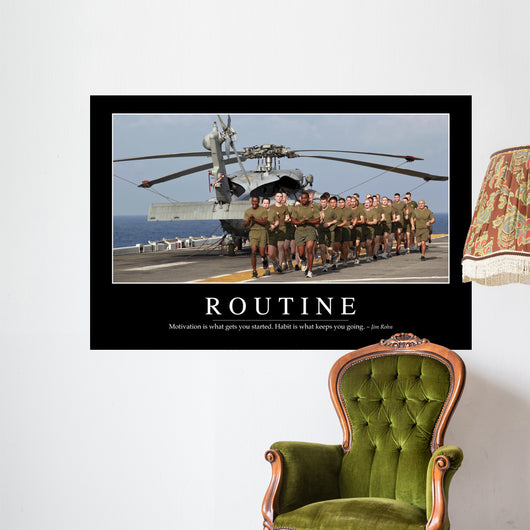 Routine Inspirational Quote and Wall Decal