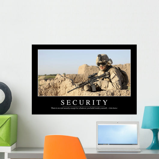 Security Inspirational Quote and Wall Decal Design 1