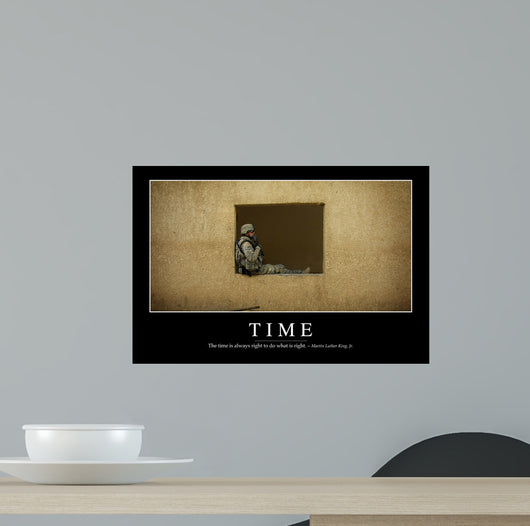 Time Inspirational Quote and Wall Decal