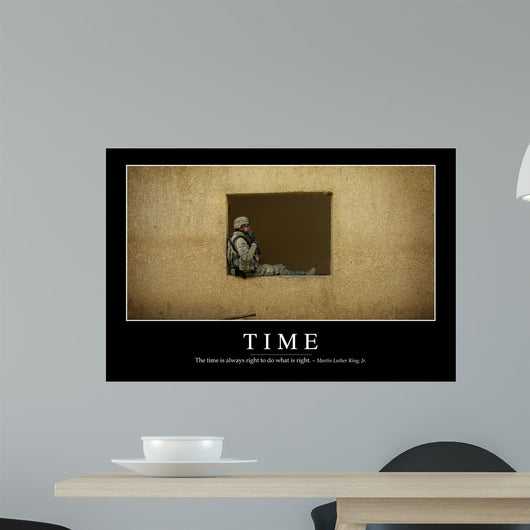 Time Inspirational Quote and Wall Decal