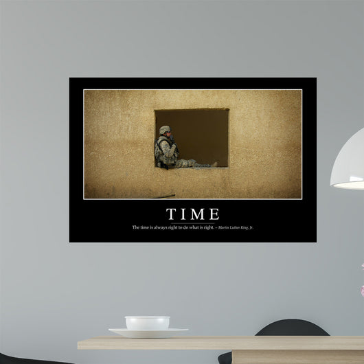 Time Inspirational Quote and Wall Decal