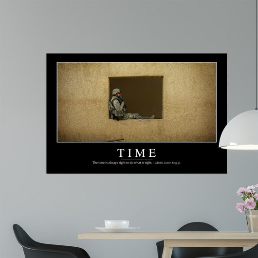 Time Inspirational Quote and Wall Decal