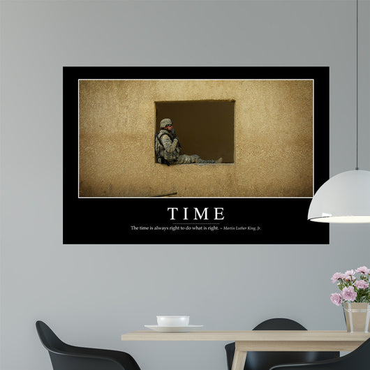 Time Inspirational Quote and Wall Decal