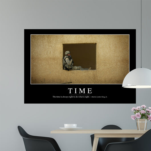 Time Inspirational Quote and Wall Decal