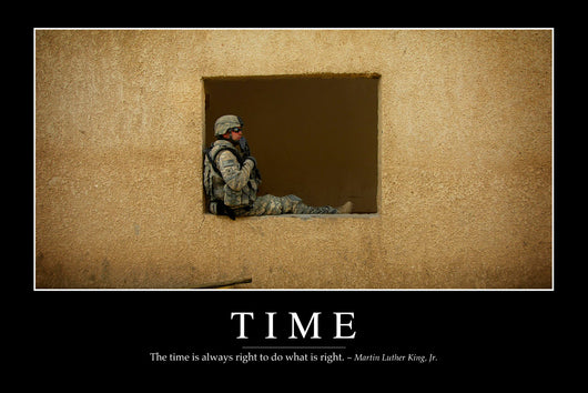 Time Inspirational Quote and Wall Decal