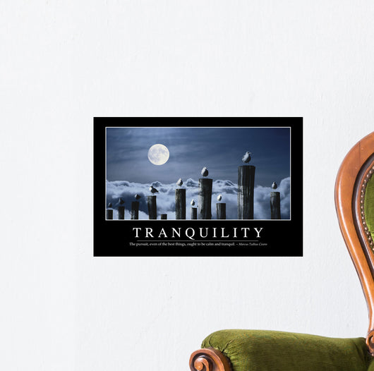 Tranquility Inspirational Quote and Wall Decal