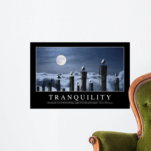 Tranquility Inspirational Quote and Wall Decal