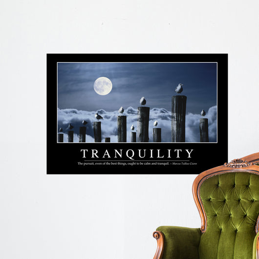 Tranquility Inspirational Quote and Wall Decal