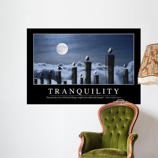 Tranquility Inspirational Quote and Wall Decal