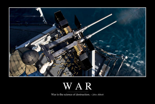War Inspirational Quote and Wall Decal Design 1