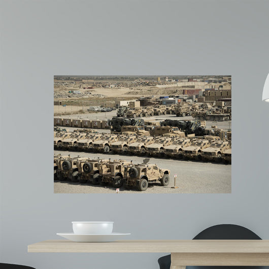 Rows Heavy Vehicles and Wall Decal Design 1