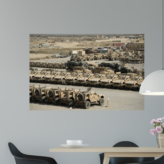 Rows Heavy Vehicles and Wall Decal Design 1