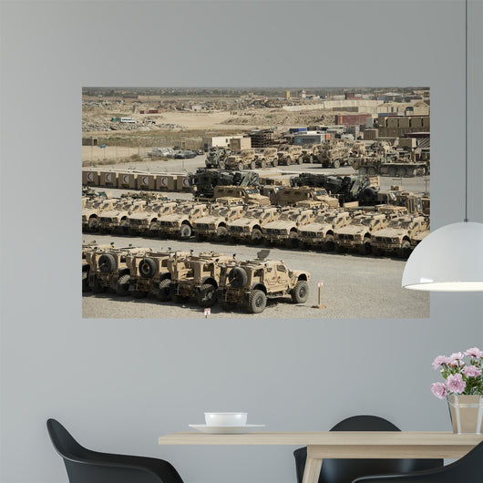 Rows Heavy Vehicles and Wall Decal Design 1