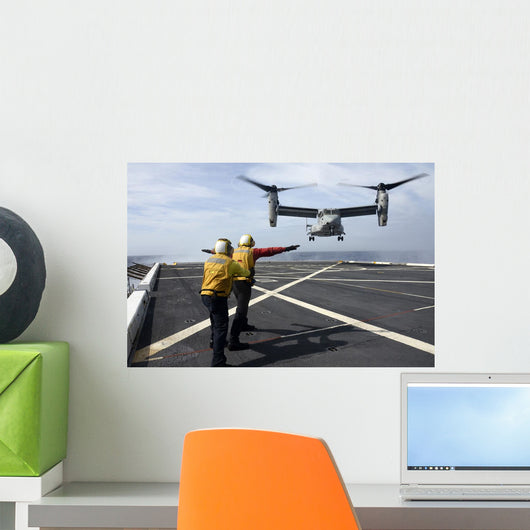 Sailors Give Mv-22 Osprey Wall Decal