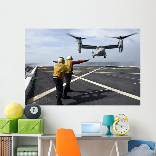 Sailors Give Mv-22 Osprey Wall Decal