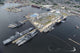 Aerial Military Ships Moored Wall Decal Design 2