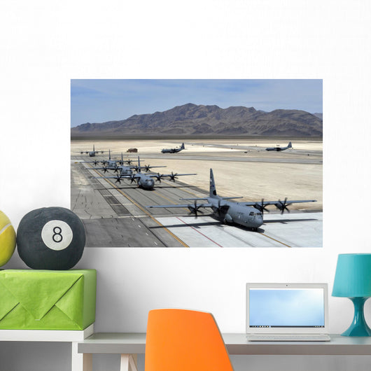 Seven C-130j Super Hercules Wall Decal