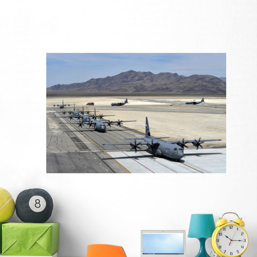 Seven C-130j Super Hercules Wall Decal