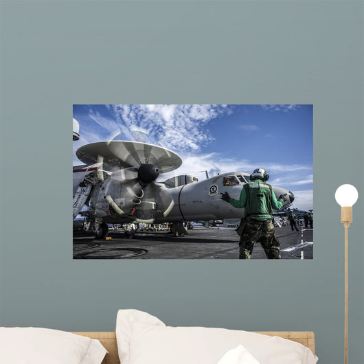 Aircraft Director Directs E-2c Wall Decal