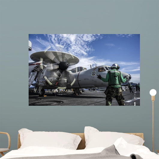 Aircraft Director Directs E-2c Wall Decal