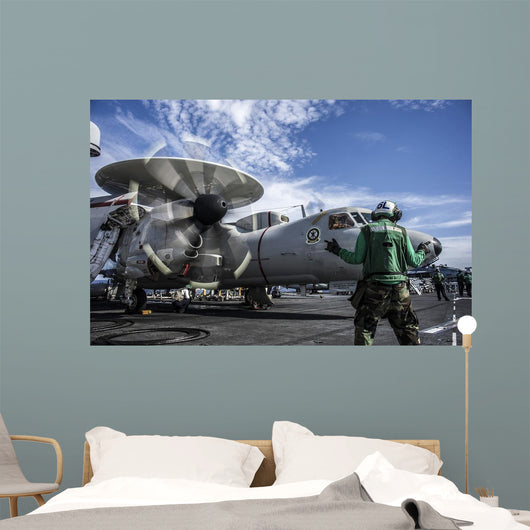 Aircraft Director Directs E-2c Wall Decal