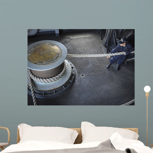 Sailor Pulls Line around Wall Decal
