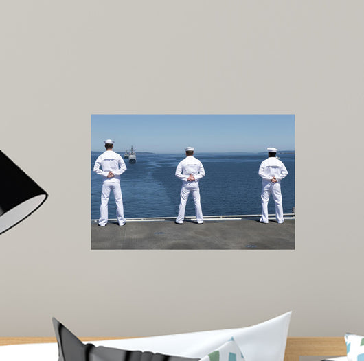 Sailors Man Rails aboard Wall Decal Design 1
