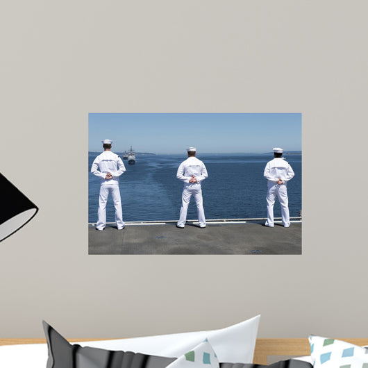 Sailors Man Rails aboard Wall Decal Design 1