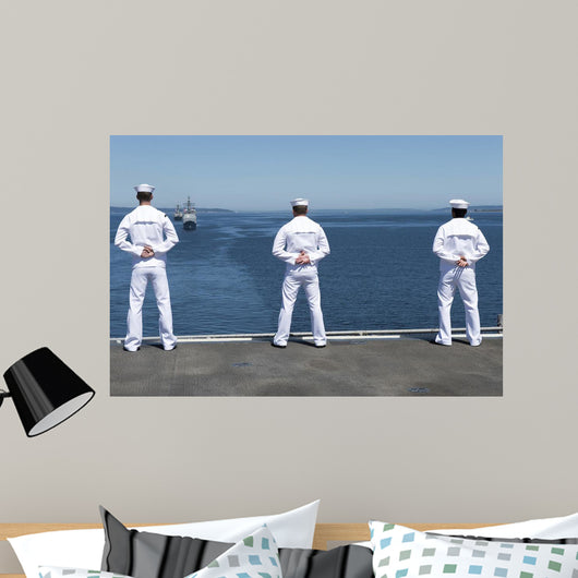 Sailors Man Rails aboard Wall Decal Design 1