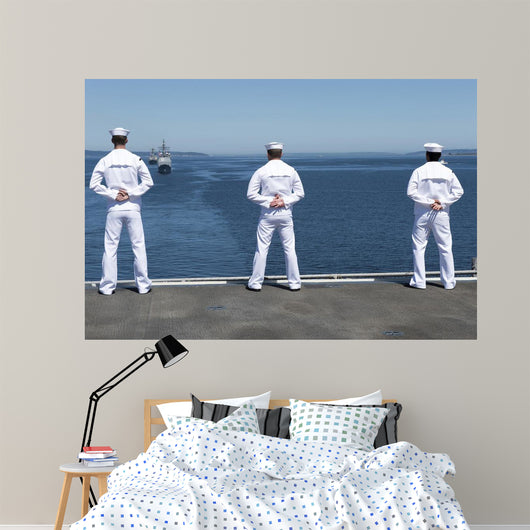 Sailors Man Rails aboard Wall Decal Design 1