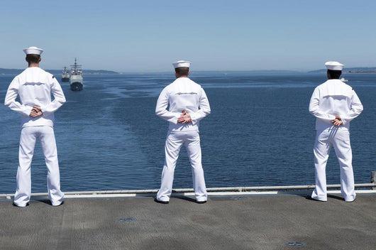 Sailors Man Rails aboard Wall Decal Design 1