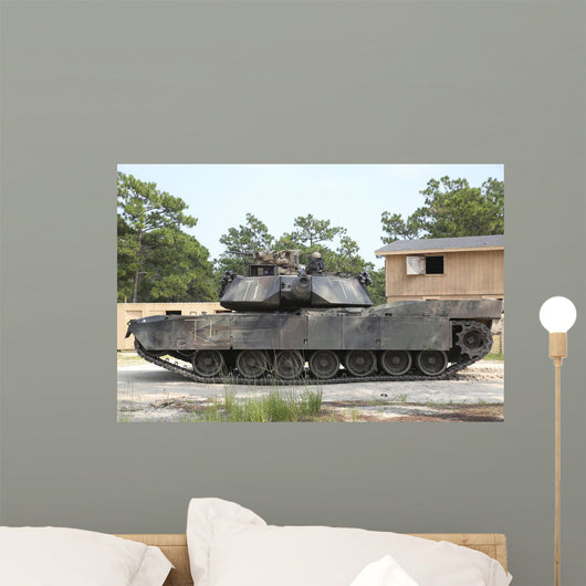 M1a1 Abrams Tank Takes Wall Decal