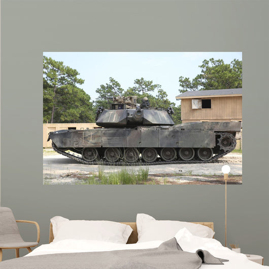 M1a1 Abrams Tank Takes Wall Decal