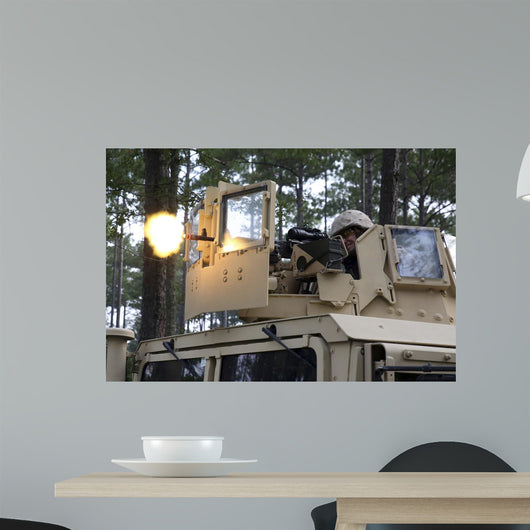 Us Marine Fires M-240b Wall Decal