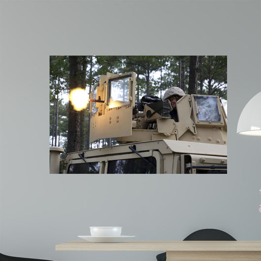 Us Marine Fires M-240b Wall Decal