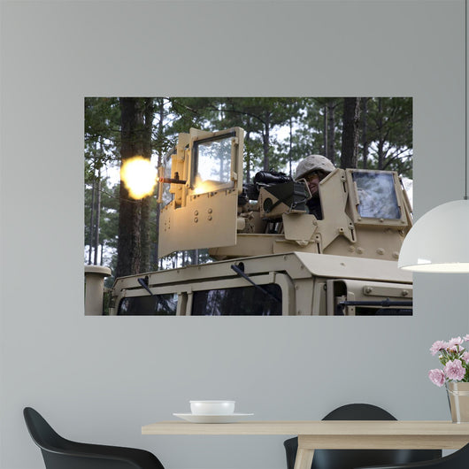 Us Marine Fires M-240b Wall Decal