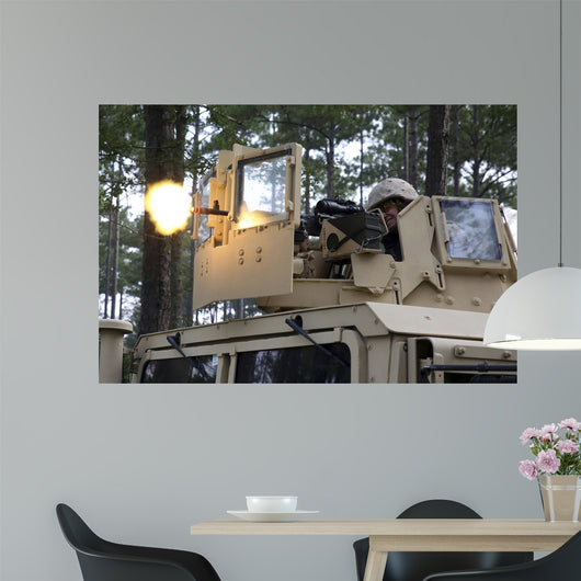 Us Marine Fires M-240b Wall Decal