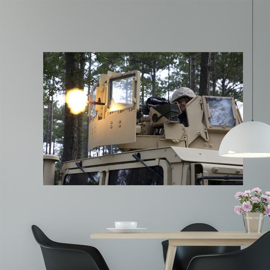 Us Marine Fires M-240b Wall Decal