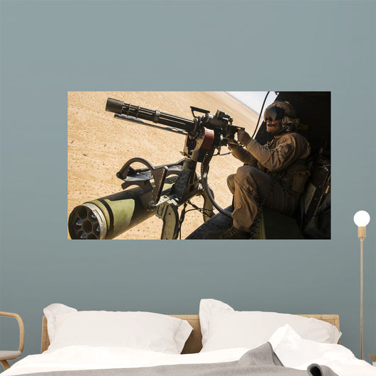 Crew Chief Mounts M134 Wall Decal