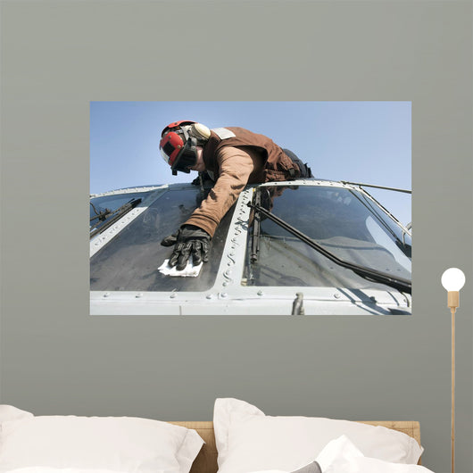 Us Navy Airman Cleans Wall Decal