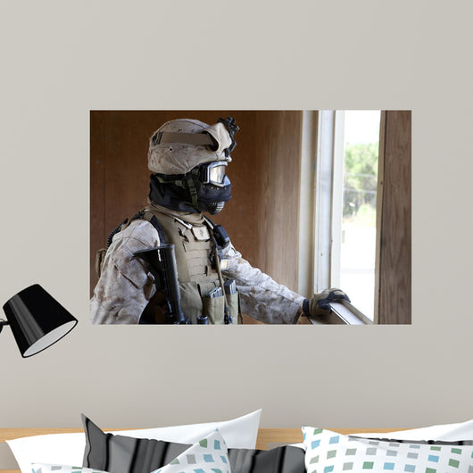 Us Marine Participates Urban Wall Decal