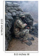 Georgian Soldier Takes Cover Wall Decal